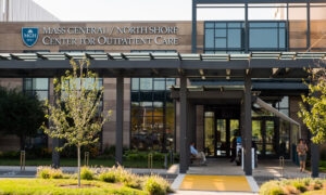 Entrance to Mass General Brigham's Danvers outpatient center.